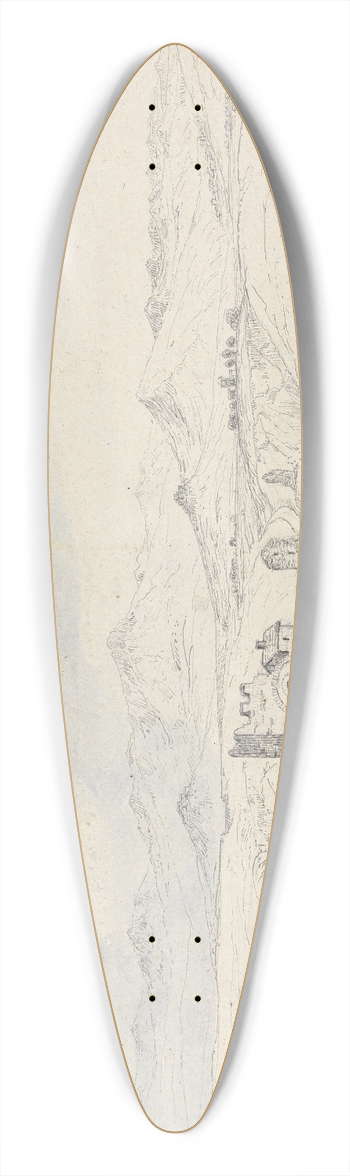 Isaac Weld - Campagna, Rome 39.3 inch art pintail longboard deck