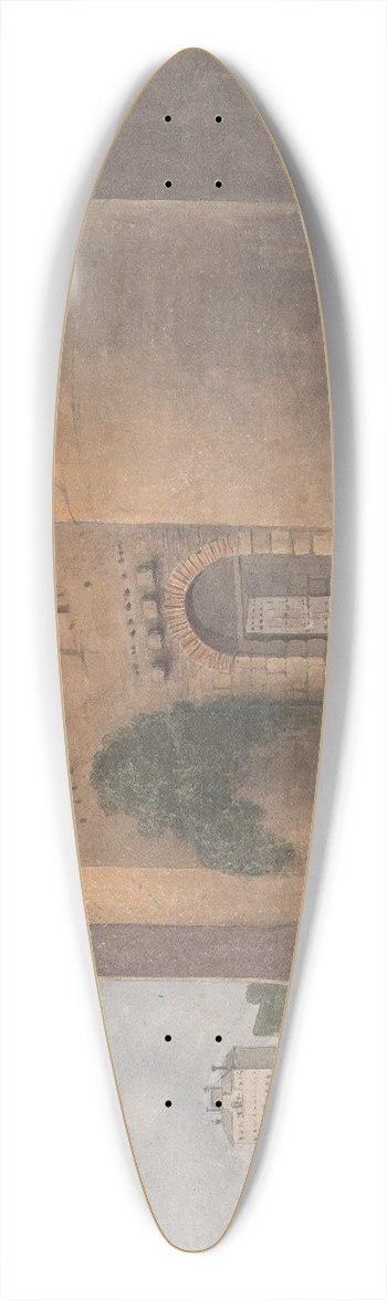 Isaac Weld - Rome, Porta Pia 39.3 inch art pintail longboard deck