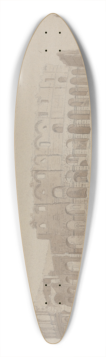 Isaac Weld - The Colosseum, Rome 39.3 inch art pintail longboard deck