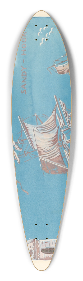 Isabella Ruth Doerfler - Bandbox Design 39.3 inch art pintail longboard deck