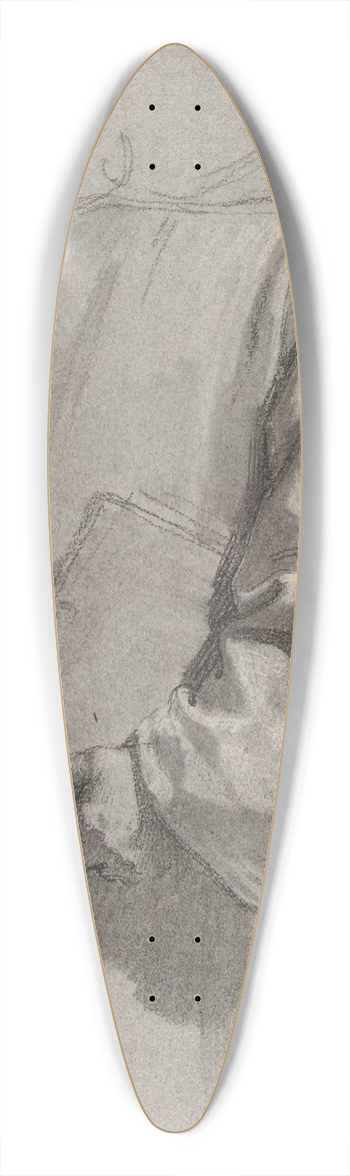 Isidore Pils - Drapery Study for a Cleric 39.3 inch art pintail longboard deck