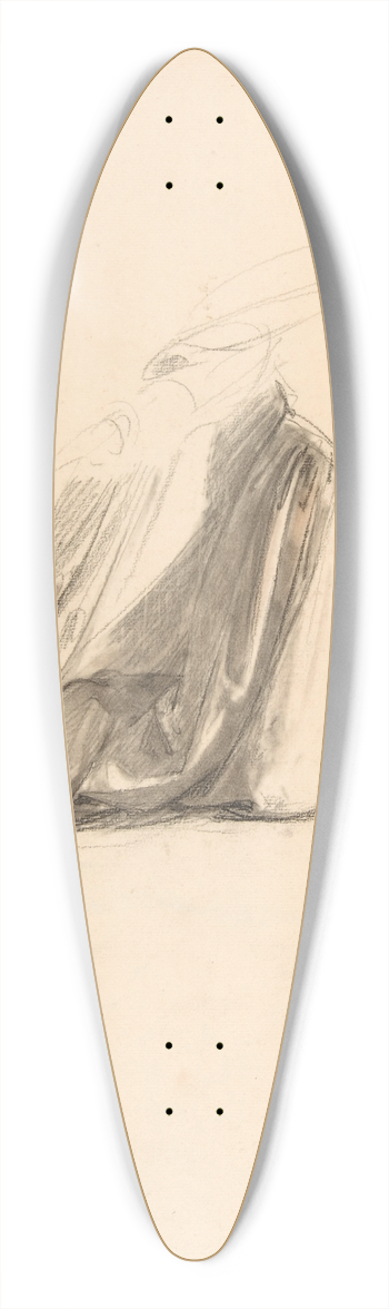 Isidore Pils - Drapery Study for Sainte Clotilde 39.3 inch art pintail longboard deck