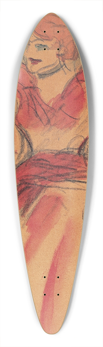 Isidre Nonell - Cabaret Singer 39.3 inch art pintail longboard deck