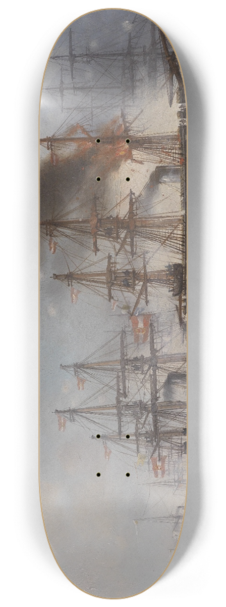 Josef Carl Berthold Pttner - Seegefecht bei Helgoland 8.25 inch art skate deck