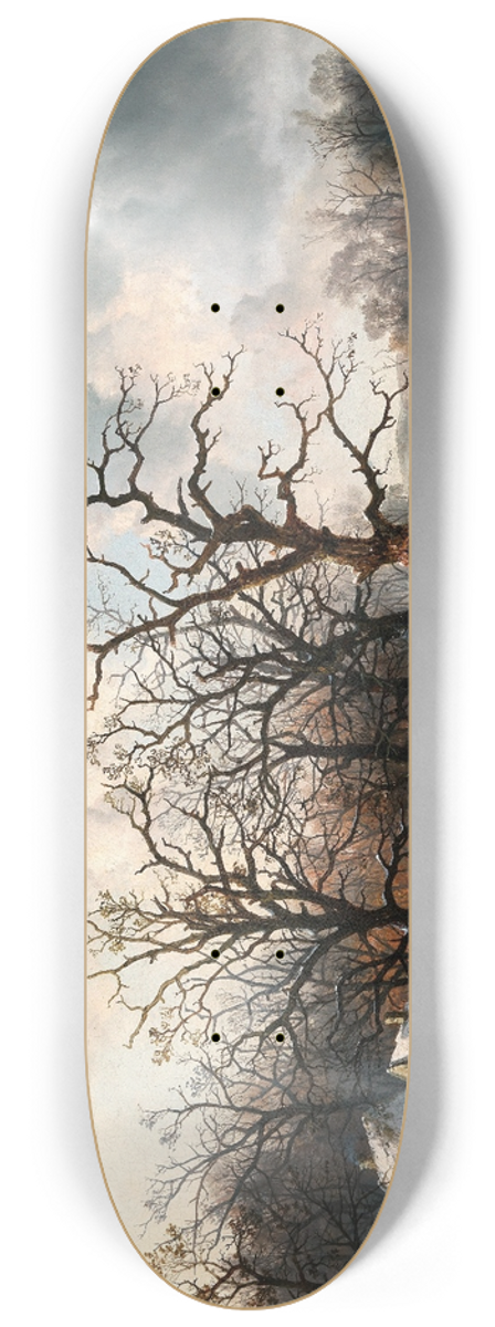 Josef Carl Berthold Pttner - Winter Pleasures 8.25 inch art skate deck