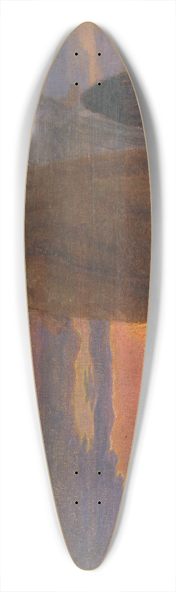 Ivan abota - Returning from work 39.3 inch art pintail longboard deck