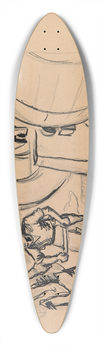 Ivan Ivanec - Garbarz przy pracy 39.3 inch art pintail longboard deck