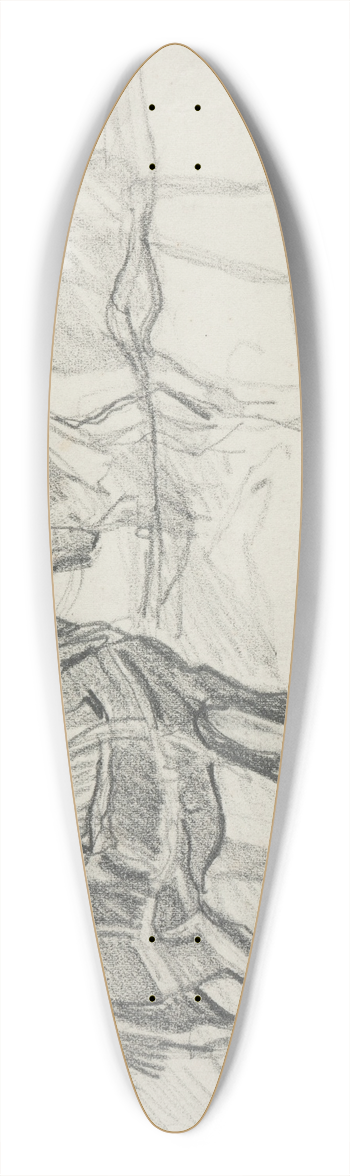 Ivan Ivanec - Szkice koni w uprzy 39.3 inch art pintail longboard deck