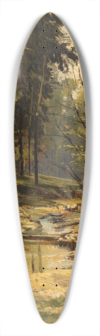 Ivan Ivanovich Shishkin - Forest Brook 39.3 inch art pintail longboard deck