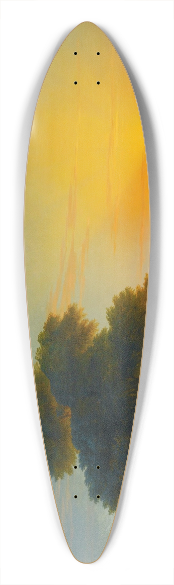 Ivan Konstantinovich Aivazovsky - Shepherds With Their Flock At Sunset 39.3 inch art pintail longboard deck