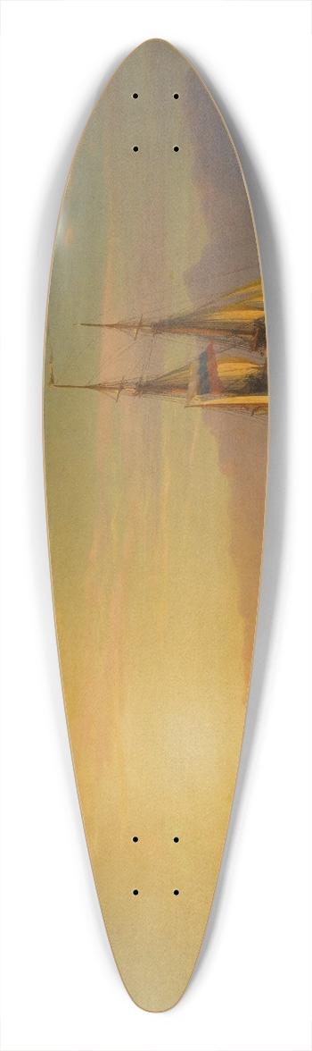 Ivan Konstantinovich Aivazovsky - Sunset at sea 39.3 inch art pintail longboard deck