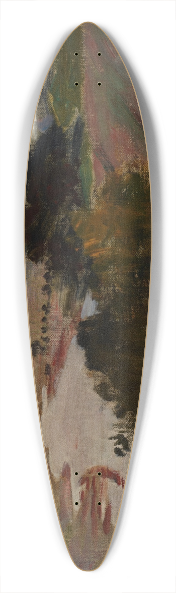 Jacek Malczewski - Landscape at the Vistula 39.3 inch art pintail longboard deck