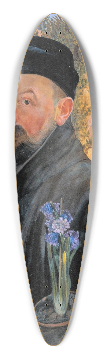 Jacek Malczewski - Self-Portrait with a Hyacinth 39.3 inch art pintail longboard deck