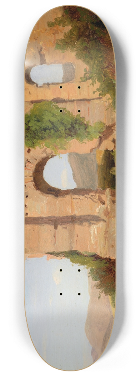 Anders Christian Lunde - The Ruins of the Aqueduct Aniene Nuovo near Tivoli 8.25 inch art skate deck