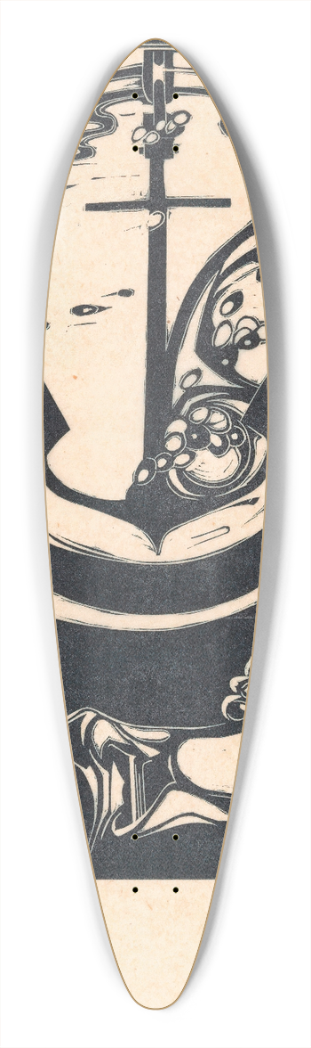 Jac Jongert - Het anker 39.3 inch art pintail longboard deck