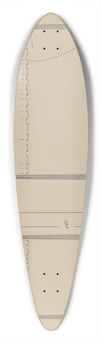 Jack Bochner - Bed 39.3 inch art pintail longboard deck