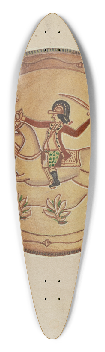 Jack Carr - Pa. German Pie Plate 39.3 inch art pintail longboard deck