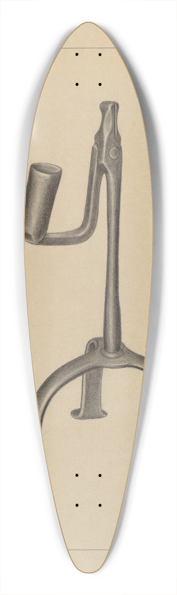 Jack Staloff - Candle and Rush Light Holder 39.3 inch art pintail longboard deck