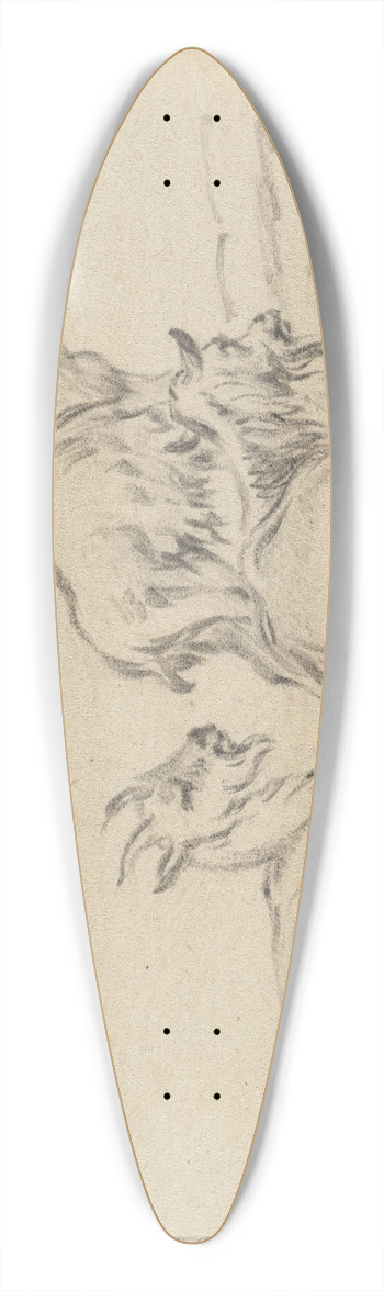 Jacob Cats - Three goats 39.3 inch art pintail longboard deck