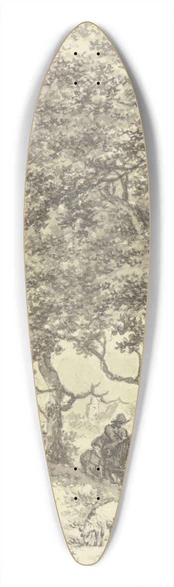Jacob Cats - Unter hohen Bumen ein Reiter und ein Schafhirte 39.3 inch art pintail longboard deck