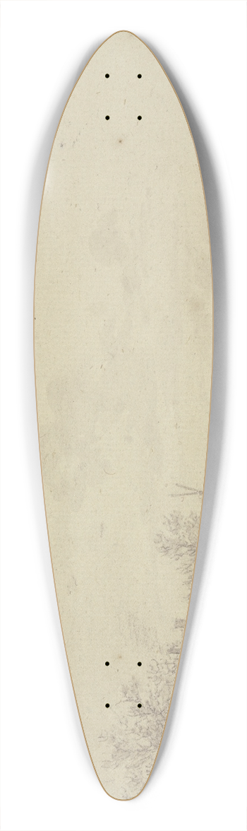 Jacob Cats - Winterlandschaft, auf dem Eis ein Schlitten 39.3 inch art pintail longboard deck