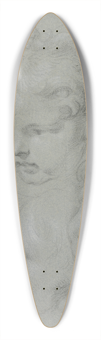 Jacob de Wit - Five childs heads 39.3 inch art pintail longboard deck