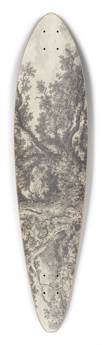 Jacob George Strutt - Queen Elizabeths Oak 39.3 inch art pintail longboard deck