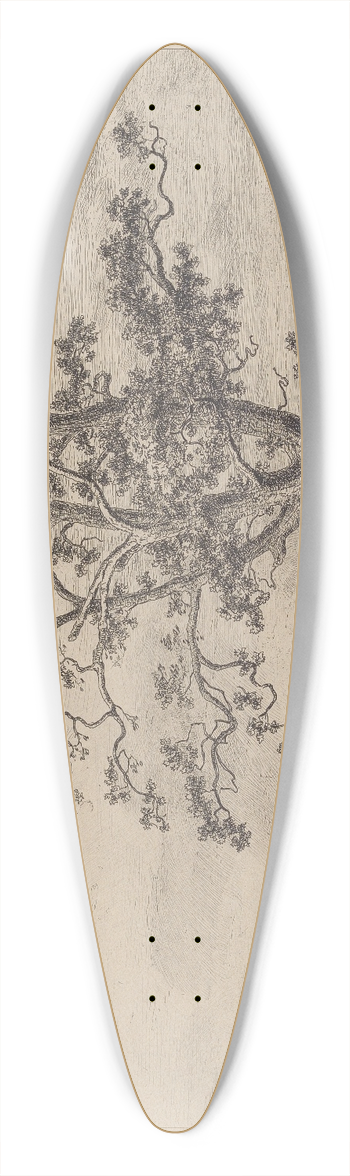 Jacob George Strutt - The Abbots Oak 39.3 inch art pintail longboard deck