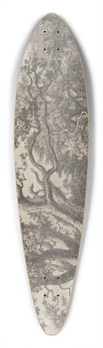 Jacob George Strutt - The King Oak In Savernake Forest 39.3 inch art pintail longboard deck