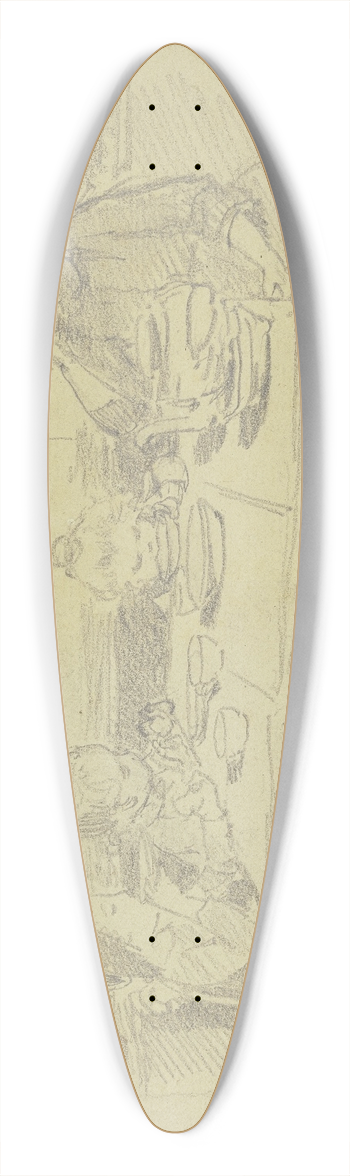 Jacob Happ - Vier Schwlmer Kinder am Tisch 39.3 inch art pintail longboard deck