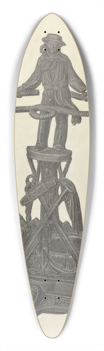 Jacob Lipkin - Umbrella Stand 39.3 inch art pintail longboard deck