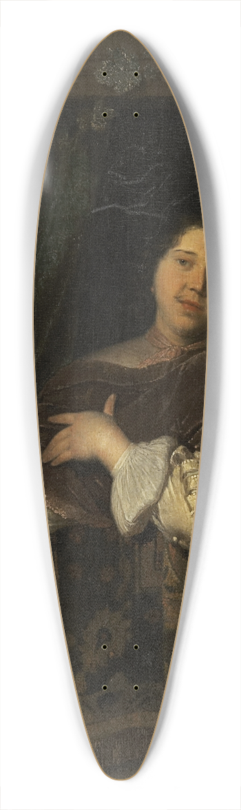 Jacob Ochtervelt - Cavalier at an Open Window 39.3 inch art pintail longboard deck
