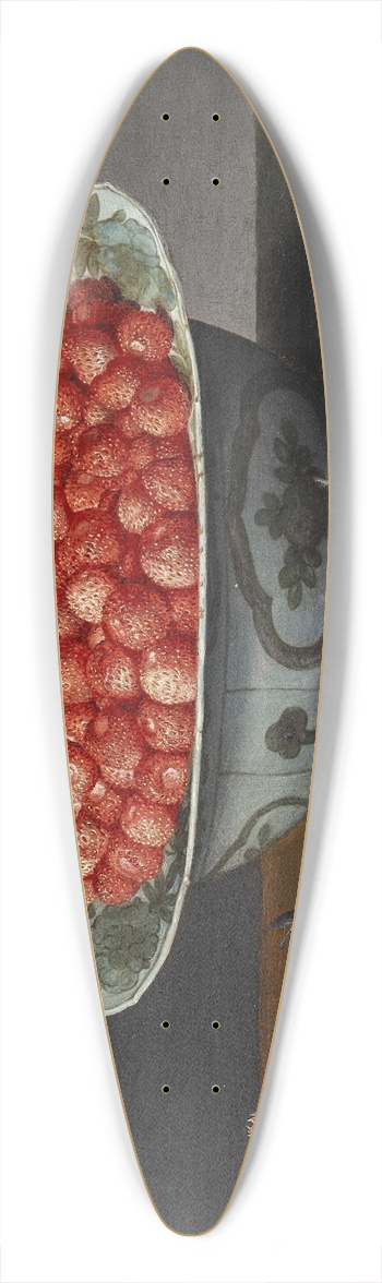 Jacob van Hulsdonck - Wild strawberries in a Delftware bowl 39.3 inch art pintail longboard deck