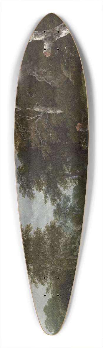 Jacob van Ruisdael - Forest Scene 39.3 inch art pintail longboard deck