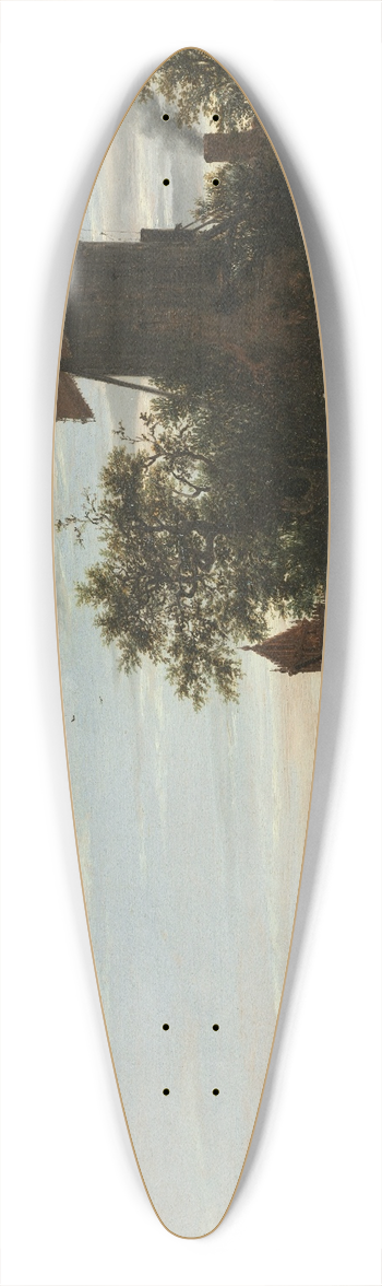 Jacob van Ruisdael - Landscape with a Windmill 39.3 inch art pintail longboard deck