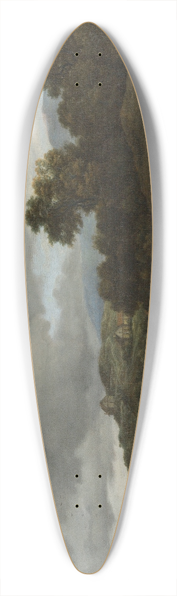 Jacob van Ruisdael - Landscape with Cascade 39.3 inch art pintail longboard deck