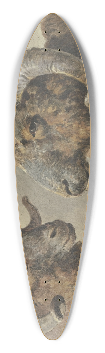 Jacob van Strij - Two sheep 39.3 inch art pintail longboard deck