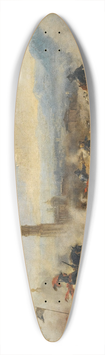 Jacques Courtois - A Cavalry Engagement, A Cathedral Beyond 39.3 inch art pintail longboard deck