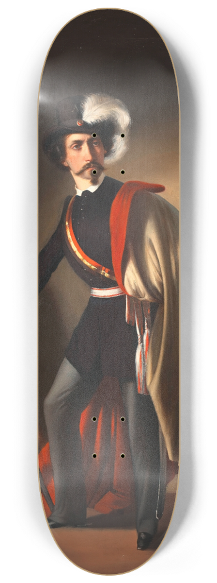 Josef Matthias Aigner - Selbstbildnis als Kommandant der Akademischen Legion 8.25 inch art skate deck