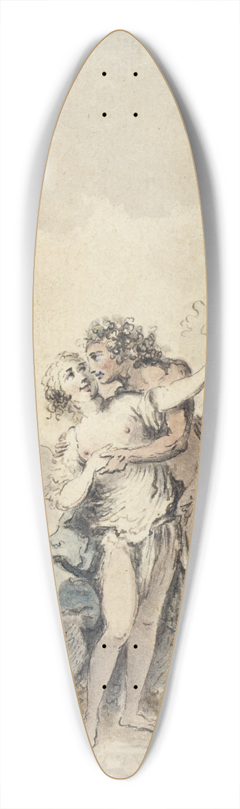 Jacques-Philippe Caresme - Bacchus et Erigone 39.3 inch art pintail longboard deck