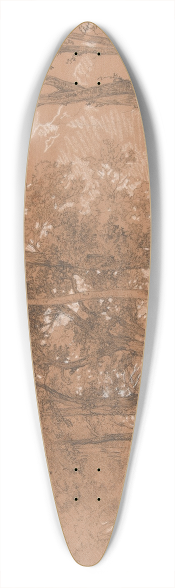 Jacques-Raymond Brascassat - Lisire darbres et pr 39.3 inch art pintail longboard deck