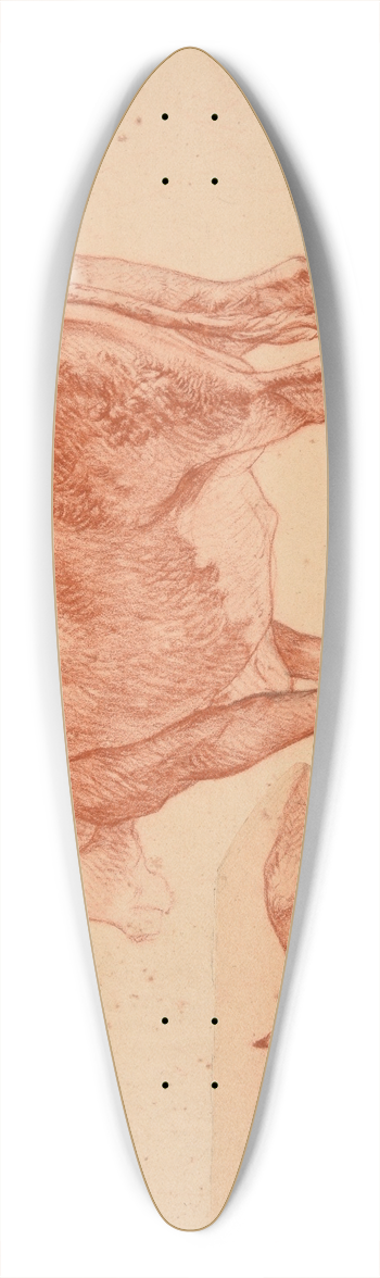 Jacques-Raymond Brascassat - tudes de vaches 39.3 inch art pintail longboard deck