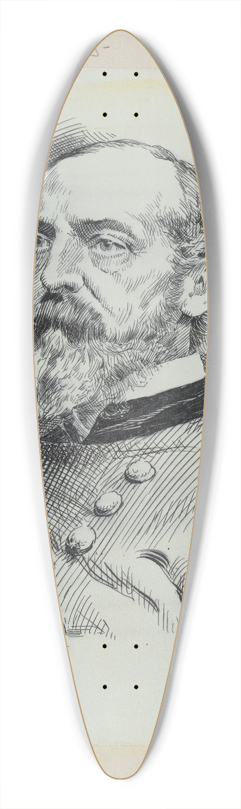 Jacques Reich - George Gordon Meade 39.3 inch art pintail longboard deck