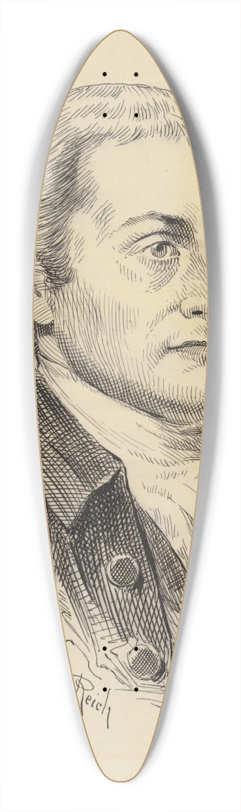 Jacques Reich - John Jay 39.3 inch art pintail longboard deck