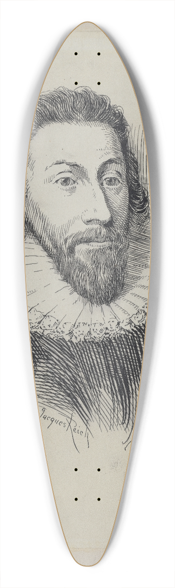 Jacques Reich - John Winthrop 39.3 inch art pintail longboard deck
