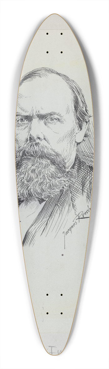 Jacques Reich - Oliver P. Morton 39.3 inch art pintail longboard deck
