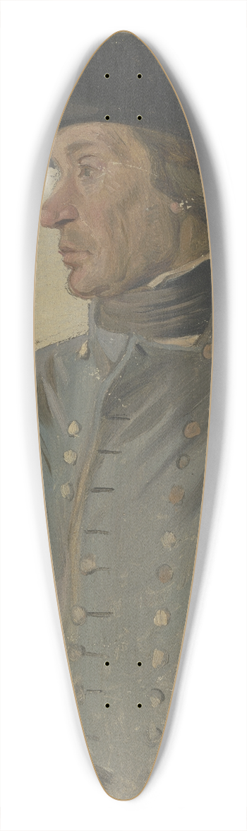 Jakob Becker - Bauer mit groem Hut und blauer Weste 39.3 inch art pintail longboard deck