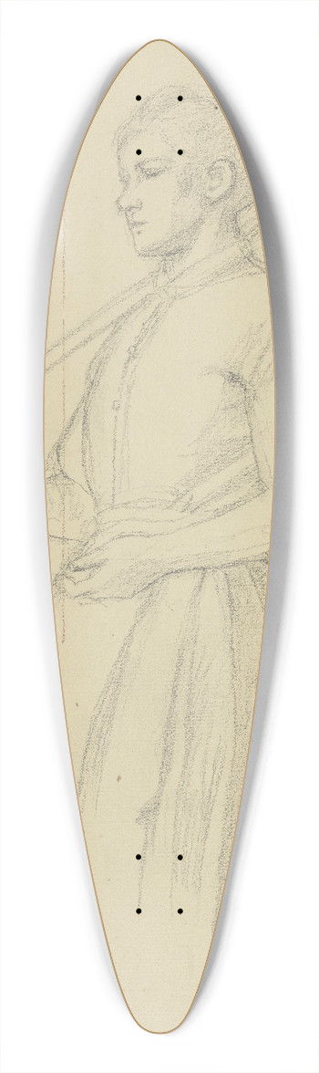 Jakob Becker - Bauernmdchen mit geschultertem Rechen 39.3 inch art pintail longboard deck