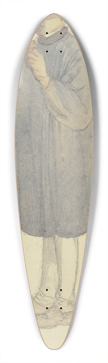 Jakob Becker - Man with hat 39.3 inch art pintail longboard deck