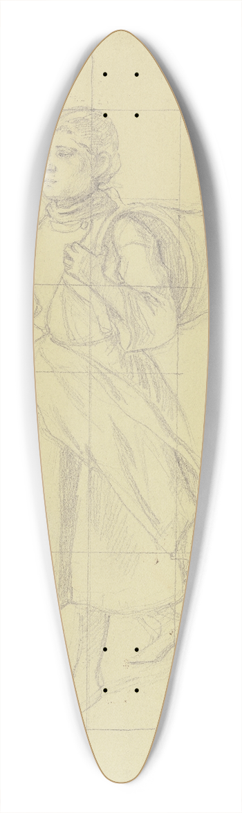 Jakob Becker - Studienblatt; Bauernmdchen 39.3 inch art pintail longboard deck